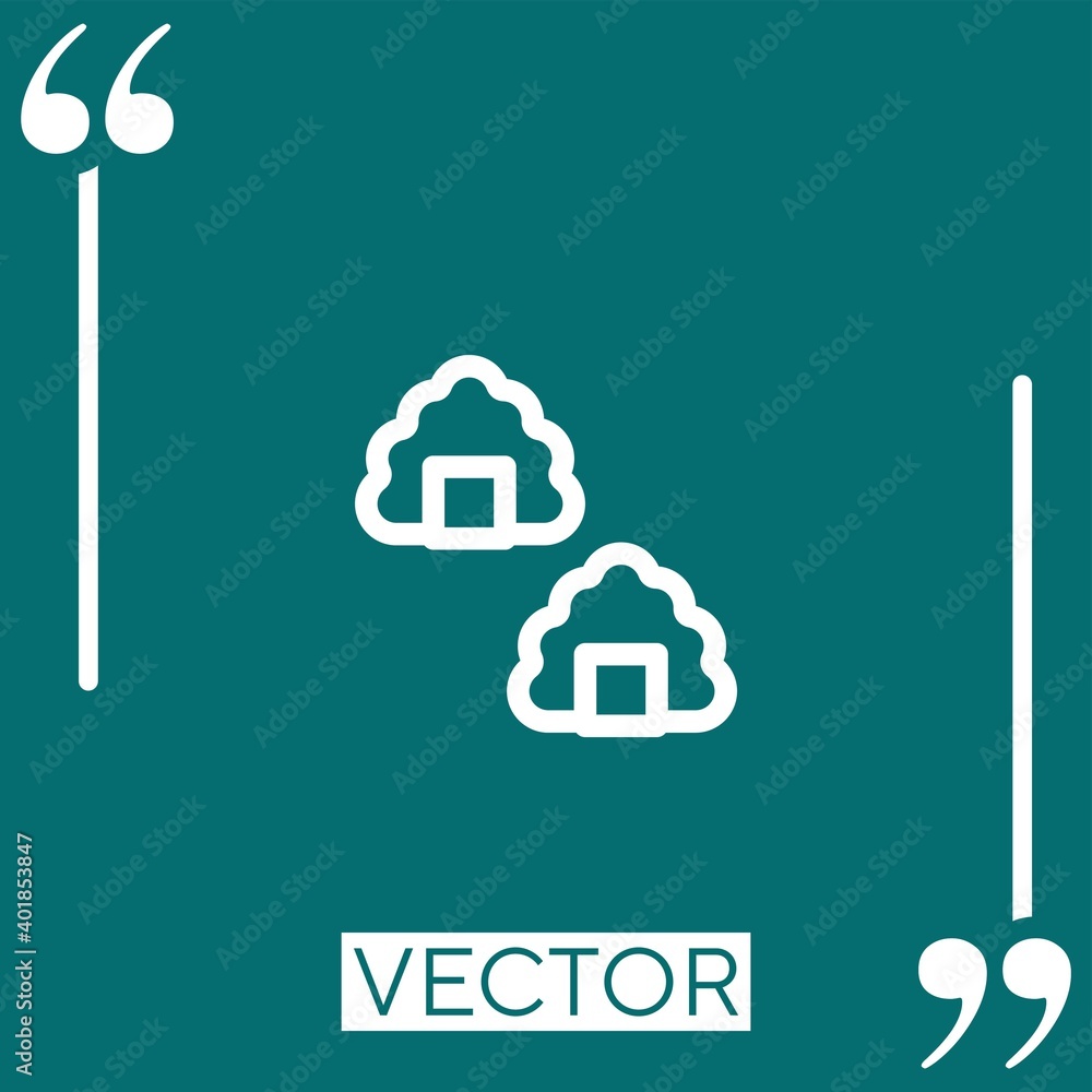 Poster rice vector icon linear icon. editable stroked line