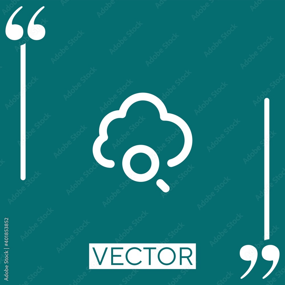 Poster searching vector icon linear icon. editable stroked line