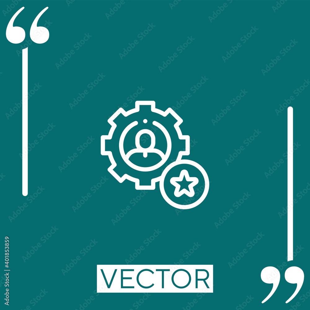 Poster self improvement vector icon linear icon. editable stroked line