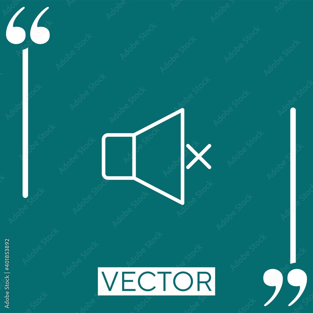 Poster sound vector icon linear icon. editable stroked line