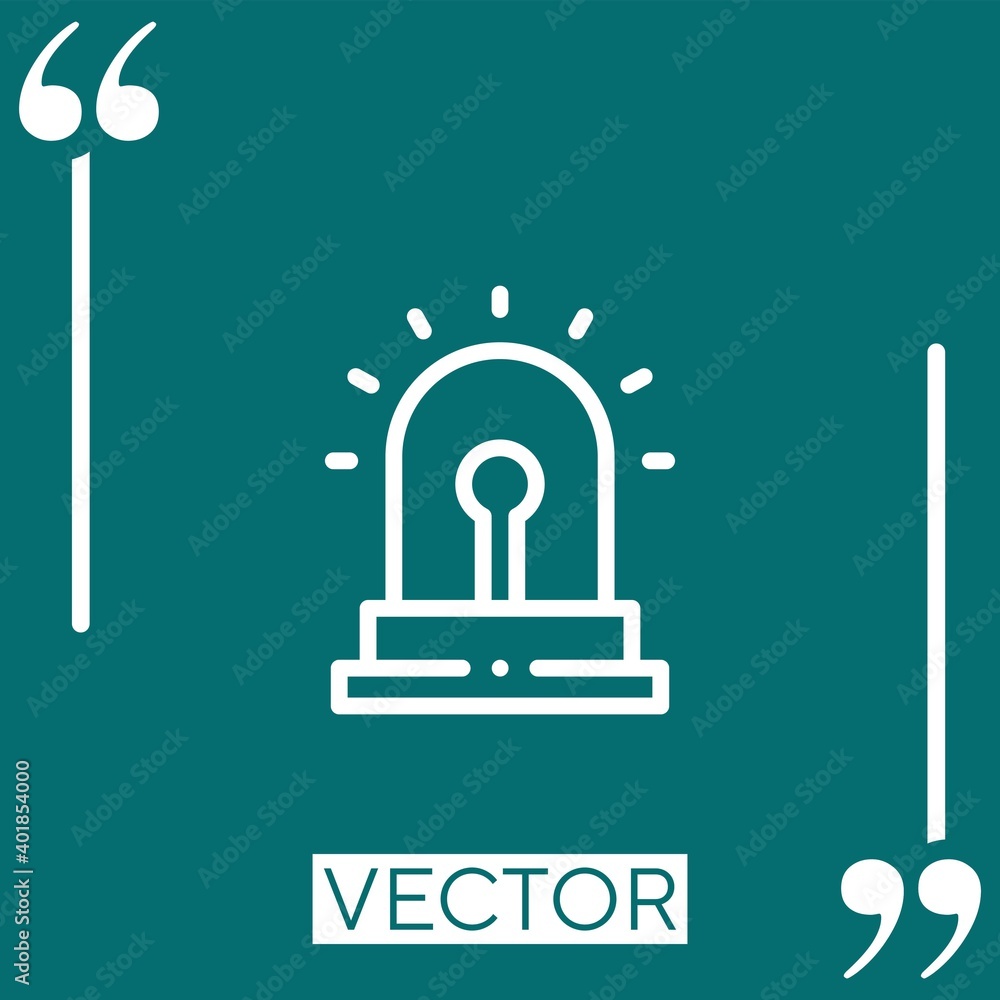 Poster alarm vector icon linear icon. editable stroked line
