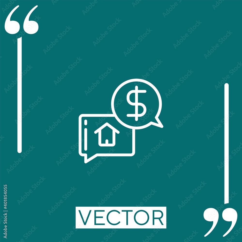Aufkleber chat vector icon linear icon. editable stroked line