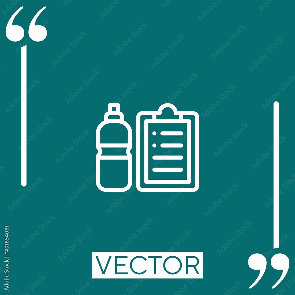 Poster check list vector icon linear icon. editable stroked line