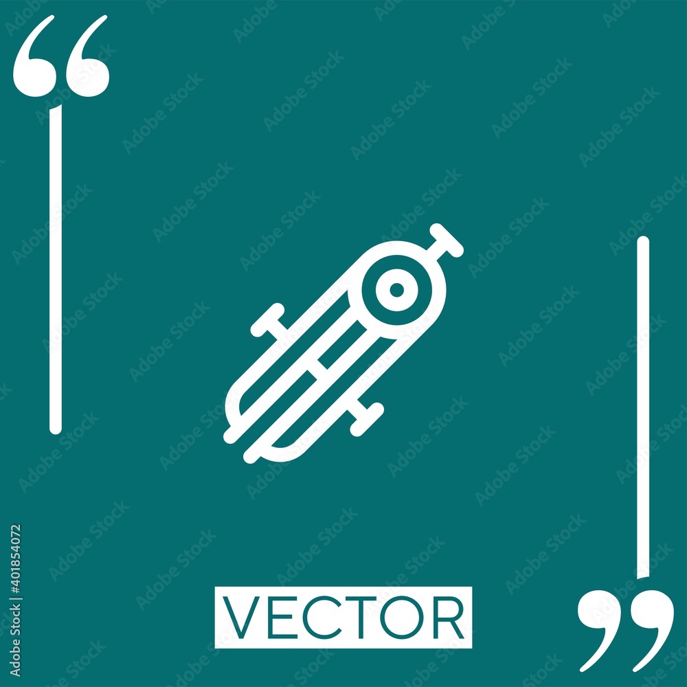 Poster compass vector icon linear icon. editable stroked line