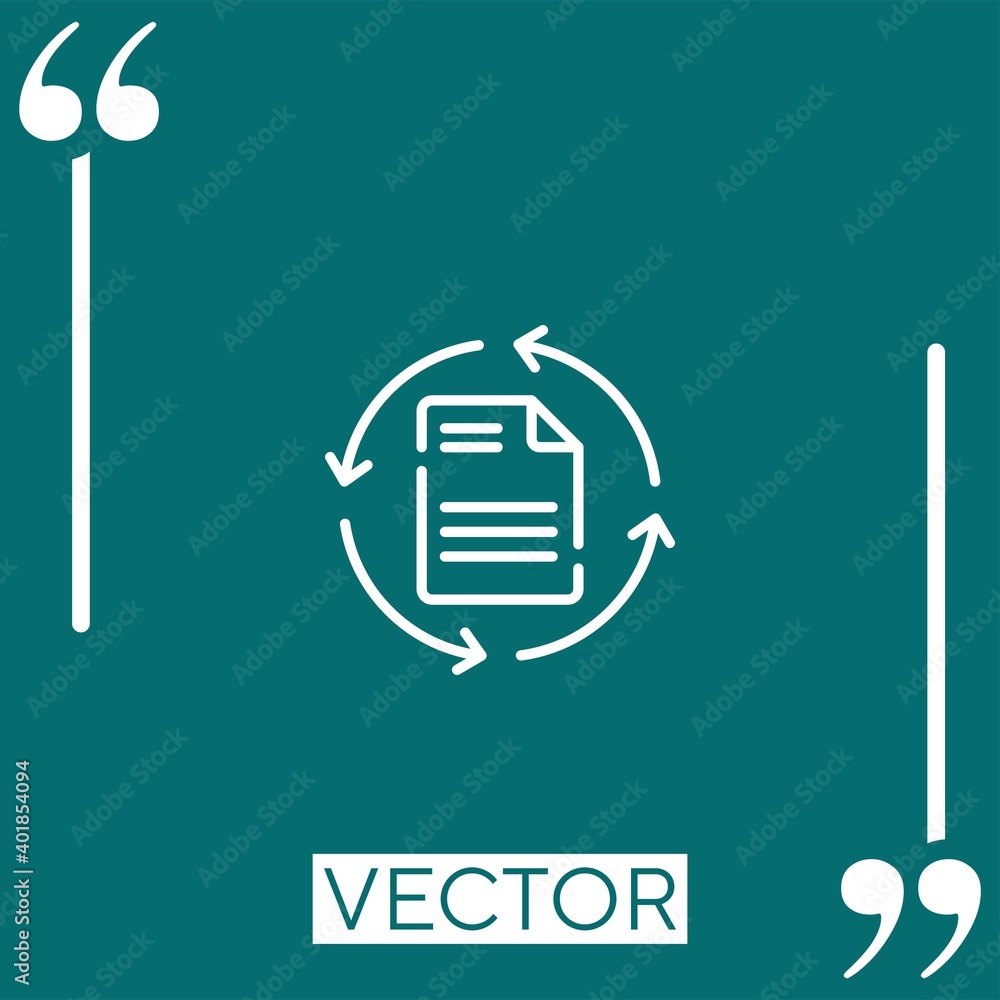 Poster document vector icon linear icon. editable stroked line