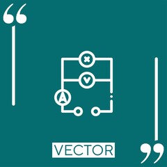 circuit Linear icon. Editable stroke line