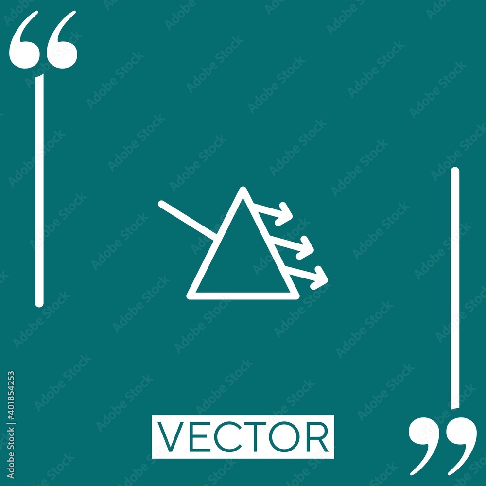 Poster prism vector icon linear icon. editable stroked line