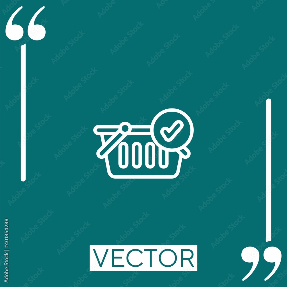 Poster shopping vector icon linear icon. editable stroked line