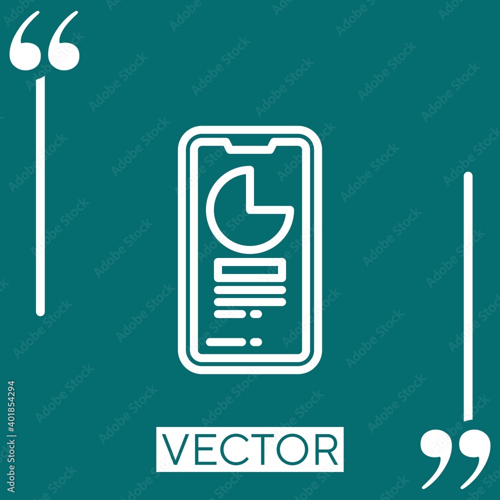Poster smartphone vector icon linear icon. editable stroked line