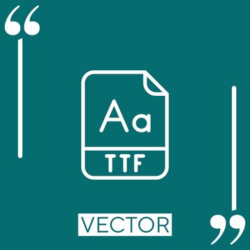 ttf Linear icon. Editable stroke line