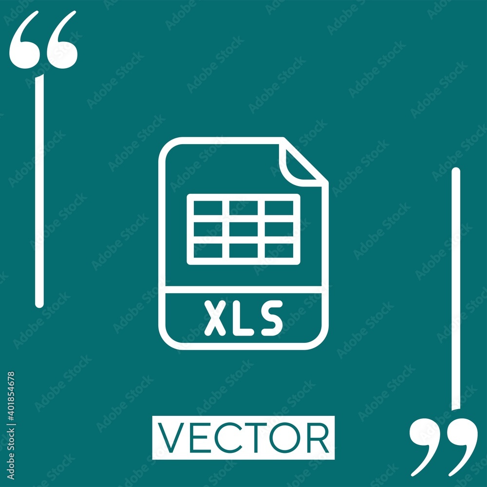 Poster xls linear icon. editable stroke line