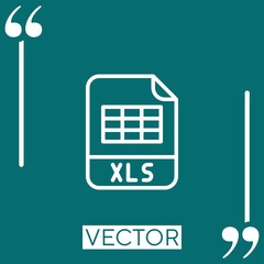xls Linear icon. Editable stroke line