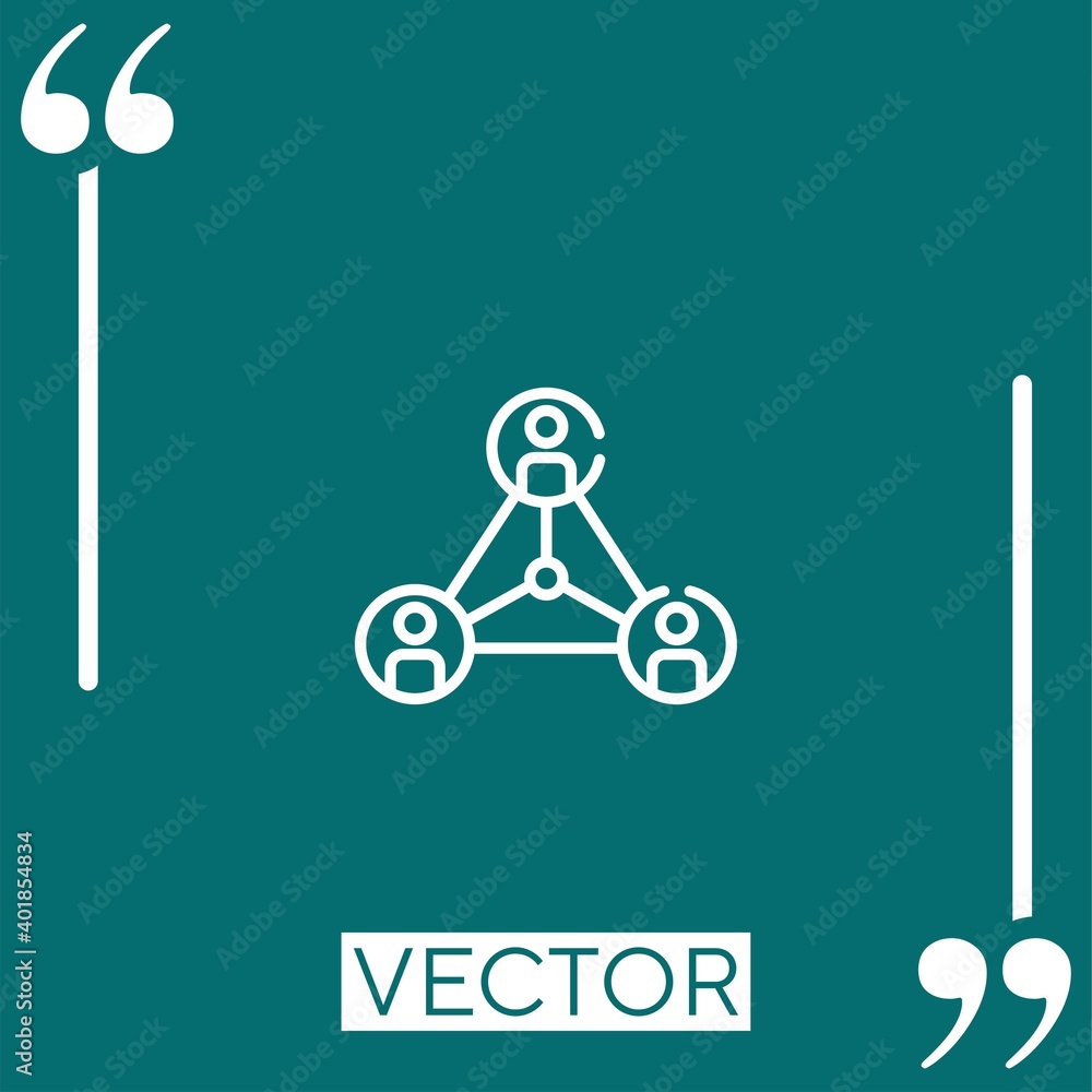 Poster networking linear icon. editable stroke line