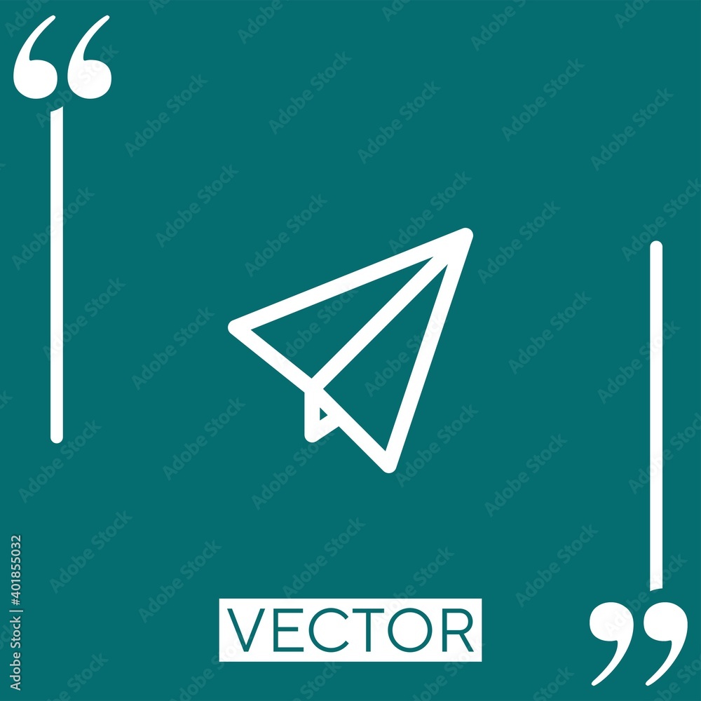 Poster send linear icon. editable stroke line