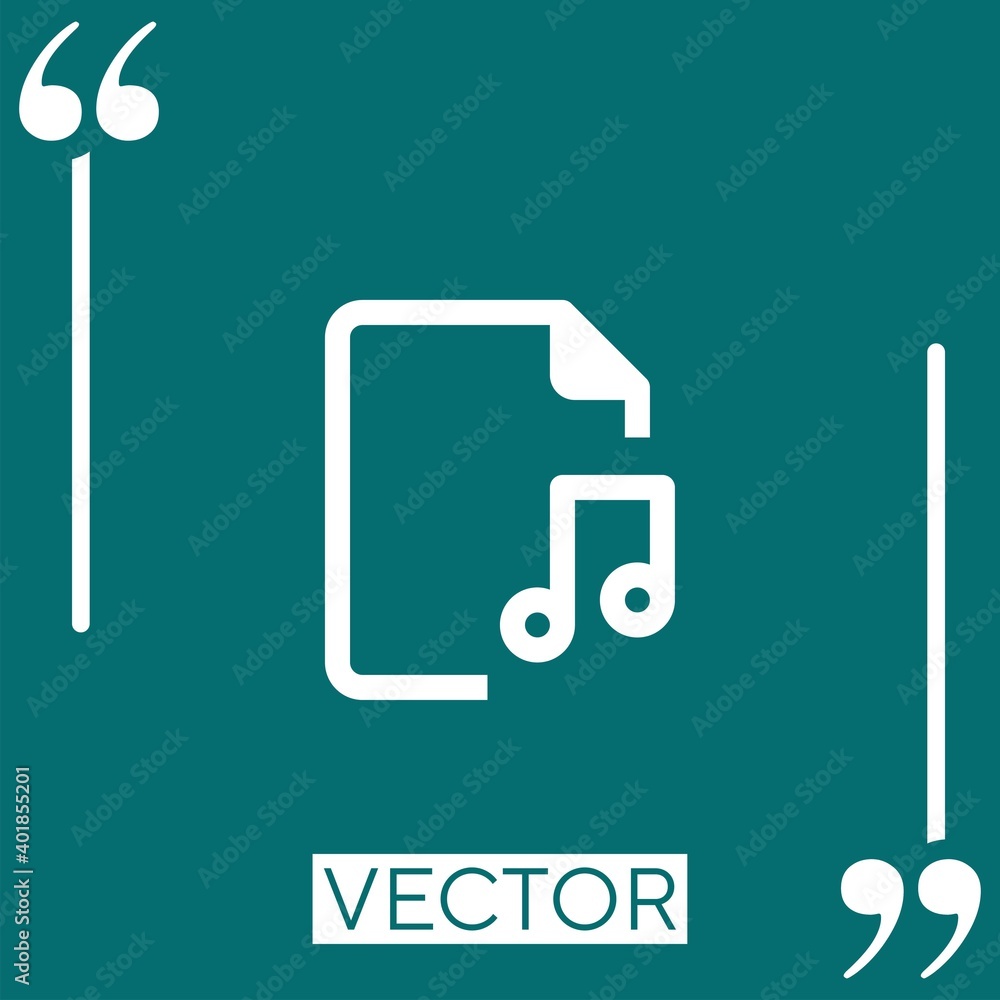 Poster files linear icon. editable stroke line