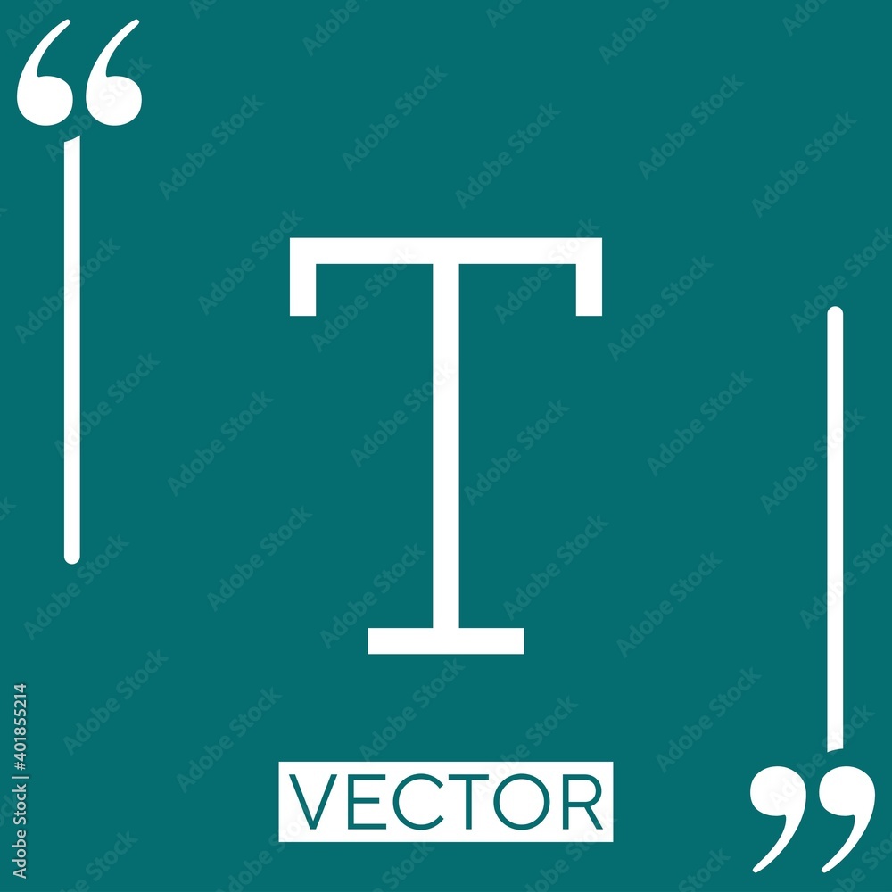 Poster text linear icon. editable stroke line