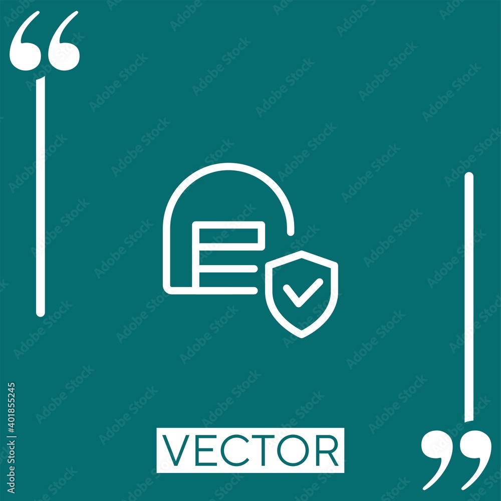 Poster secure linear icon. editable stroke line