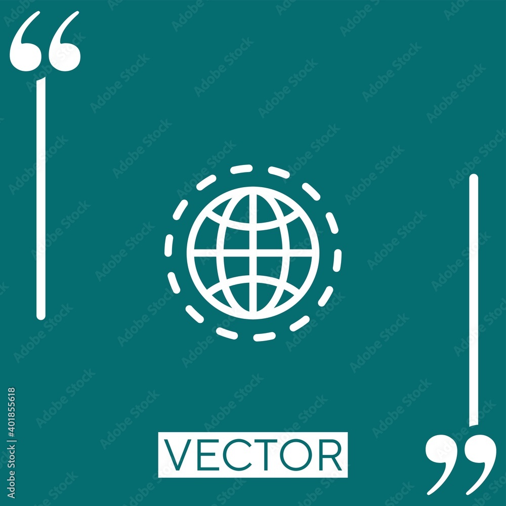 Poster internet linear icon. editable stroke line