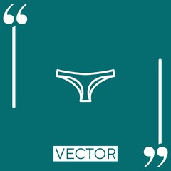 panties Linear icon. Editable stroke line