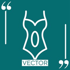 Fototapeta premium swimsuit Linear icon. Editable stroke line
