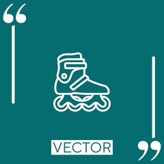 roller skate Linear icon. Editable stroke line