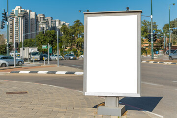 Shoot of Outdoor blank billboards, for advertising in modern urban.