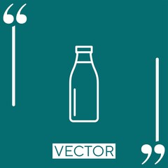 milk bottle Linear icon. Editable stroke line