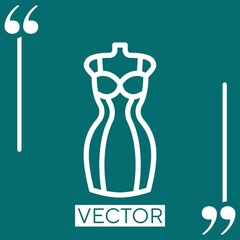 dress Linear icon. Editable stroke line