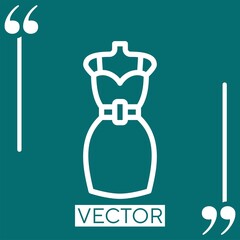 dress Linear icon. Editable stroke line