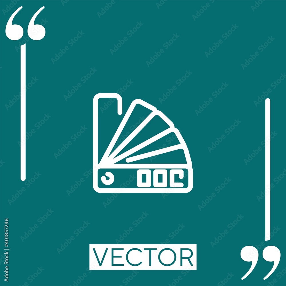 Poster color pack vector icon linear icon. editable stroked line