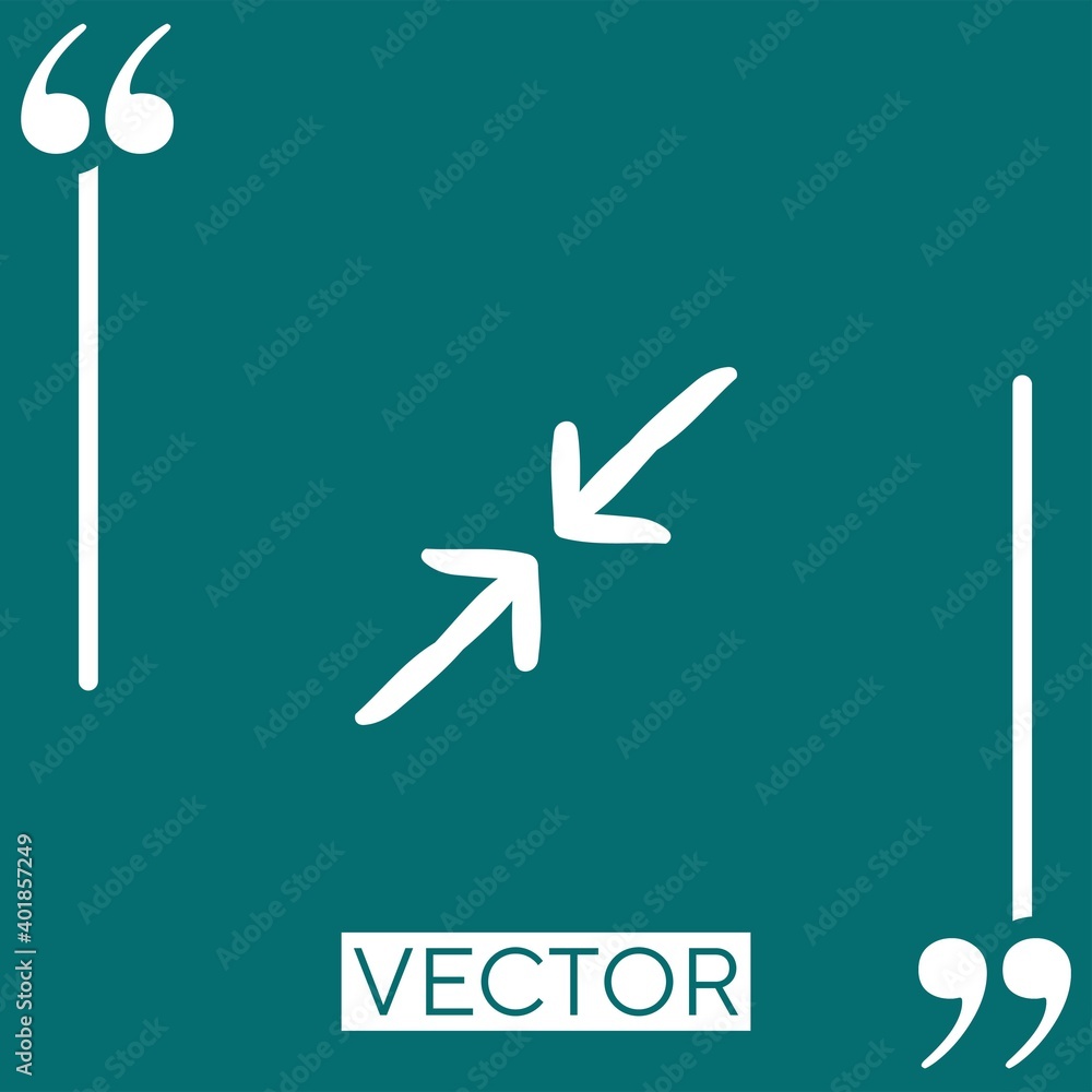 Poster compress vector icon linear icon. editable stroked line
