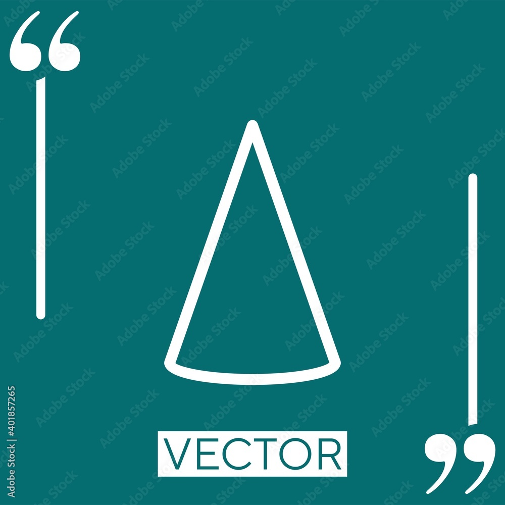 Poster cone vector icon linear icon. editable stroked line