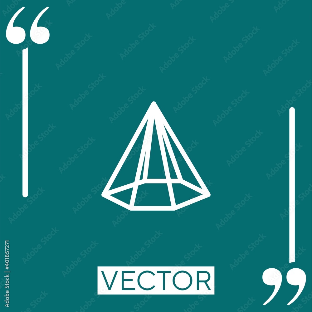 Poster cone vector icon linear icon. editable stroked line