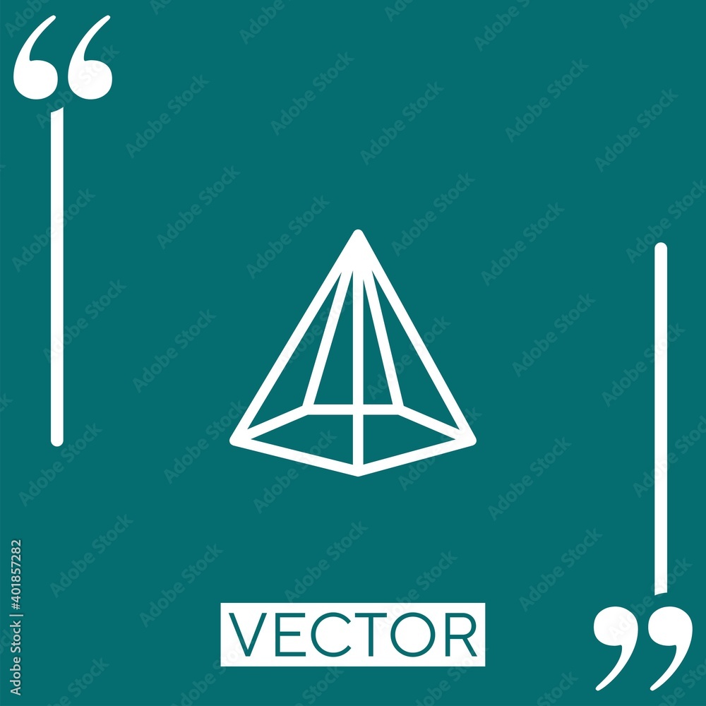 Poster cone vector icon linear icon. editable stroked line