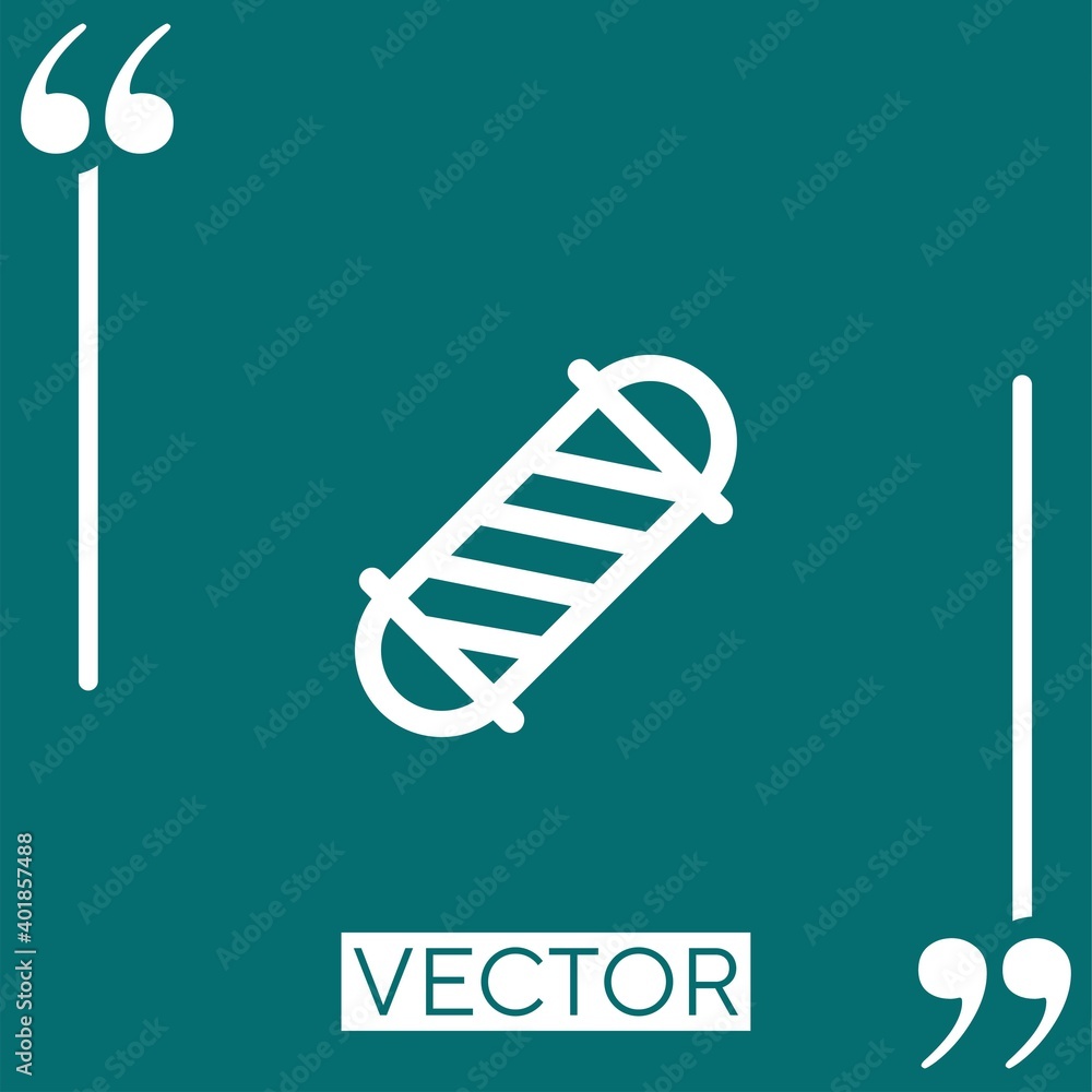 Poster curler vector icon linear icon. editable stroked line
