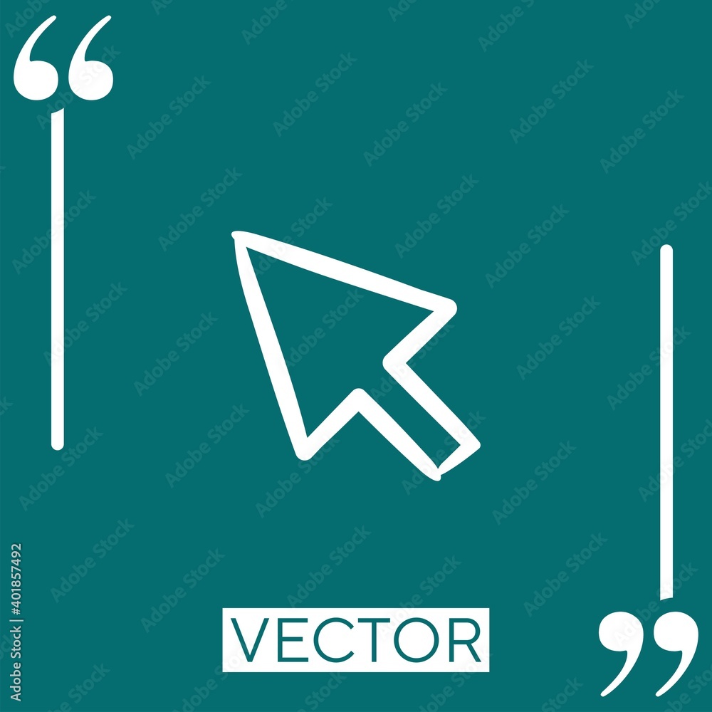 Poster cursor vector icon linear icon. editable stroked line