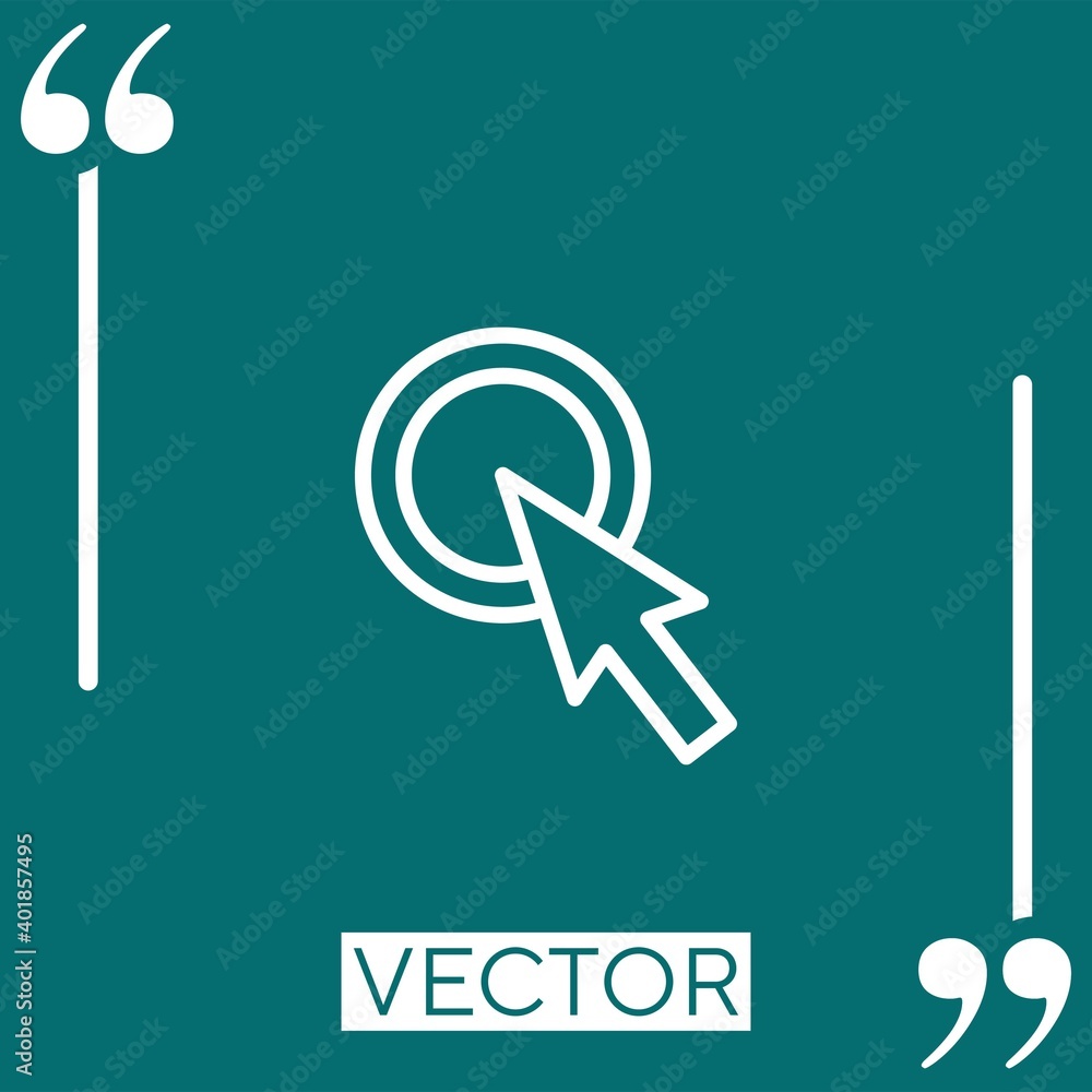 Poster cursor linear icon. editable stroke line