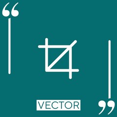 Obraz premium cropping tool vector icon Linear icon. Editable stroked line