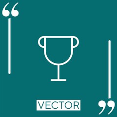 cup award Linear icon. Editable stroke line