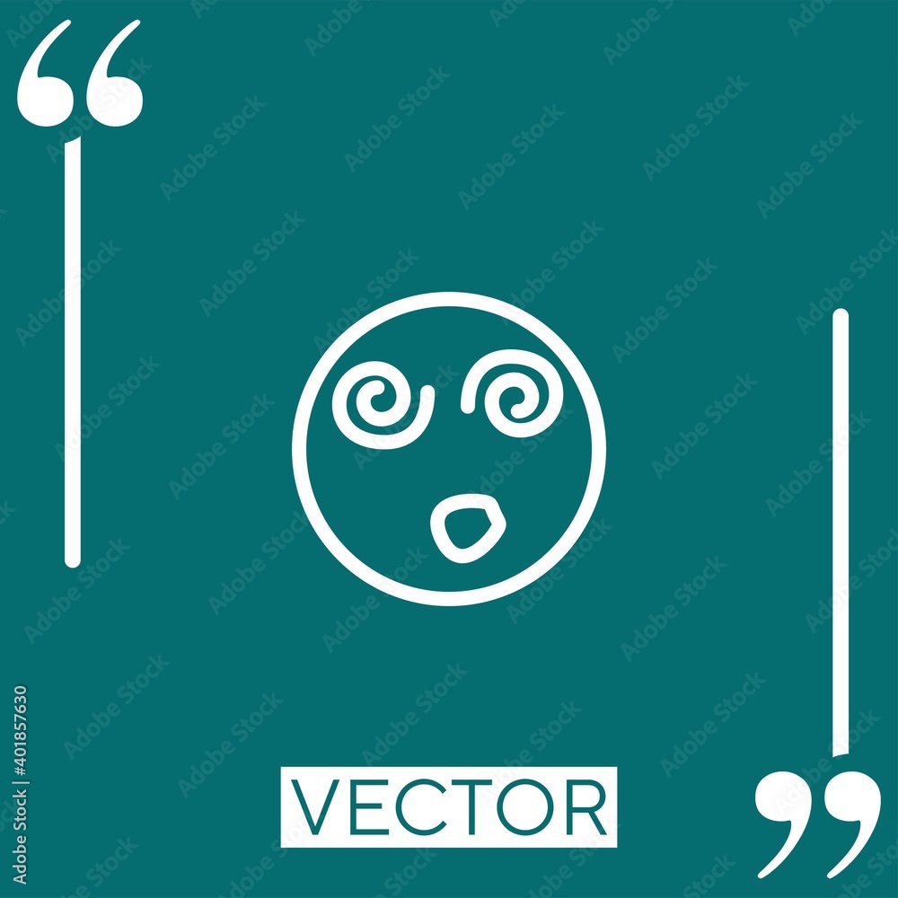 Poster dazed vector icon linear icon. editable stroked line