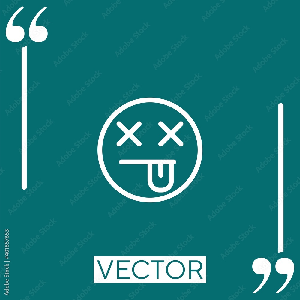 Poster dead vector icon linear icon. editable stroked line