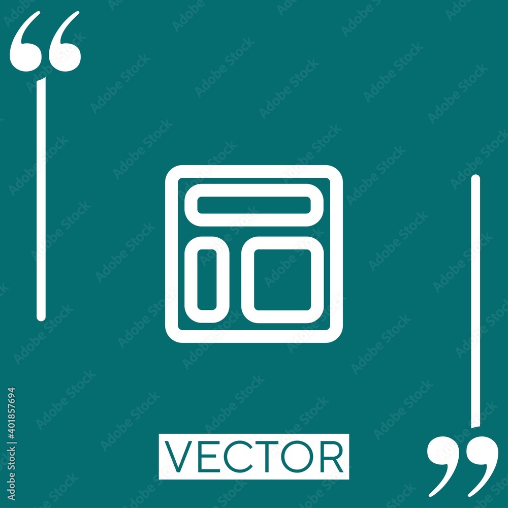 Poster design elements button outline linear icon. editable stroke line