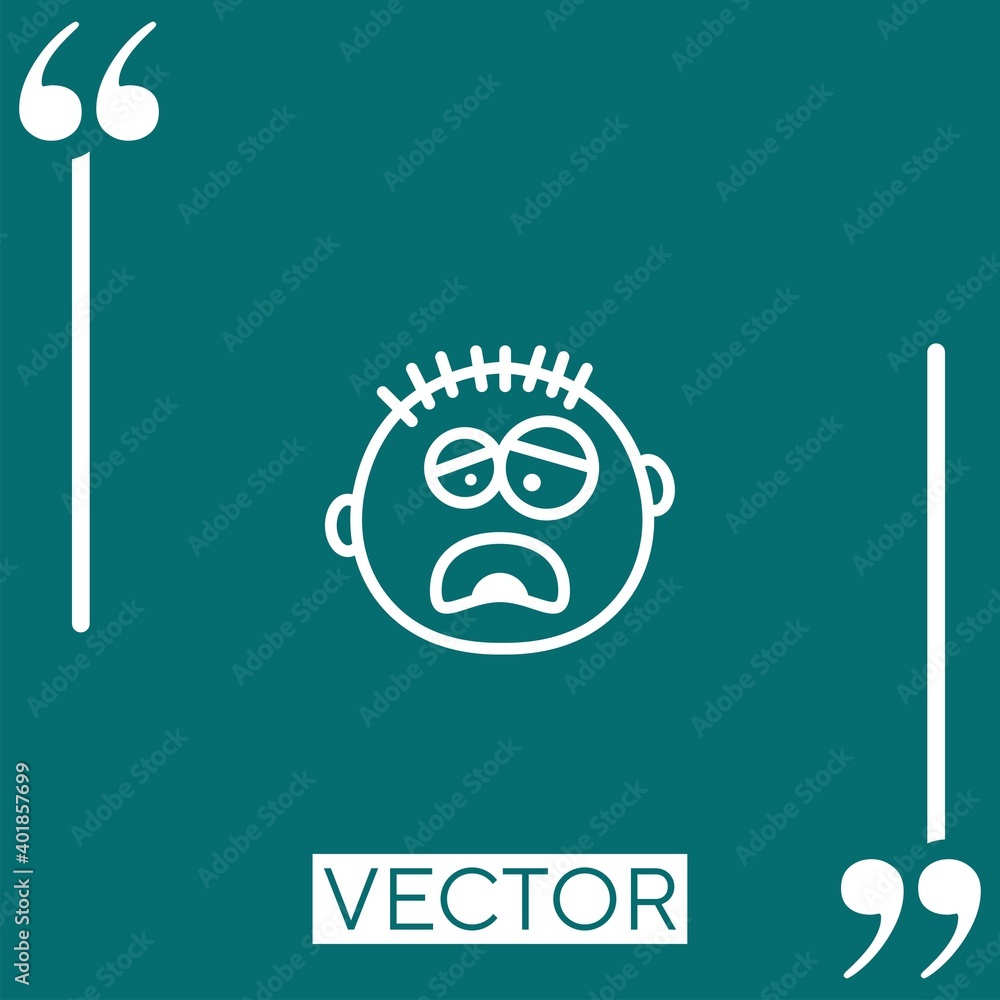 Poster desperate vector icon linear icon. editable stroked line