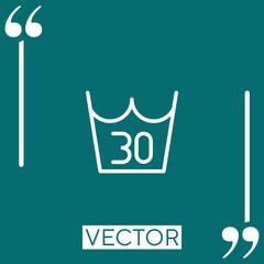 degrees   vector icon Linear icon. Editable stroked line