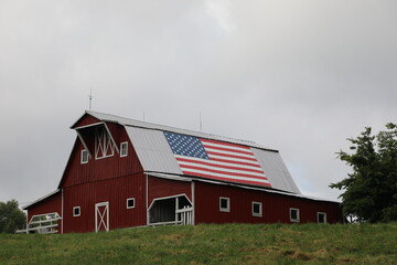 Barn with Flag