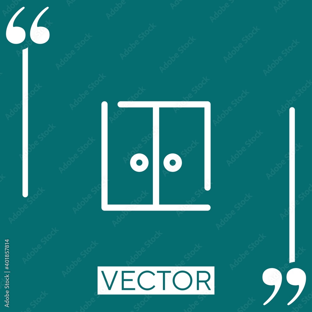 Poster doors vector icon linear icon. editable stroked line