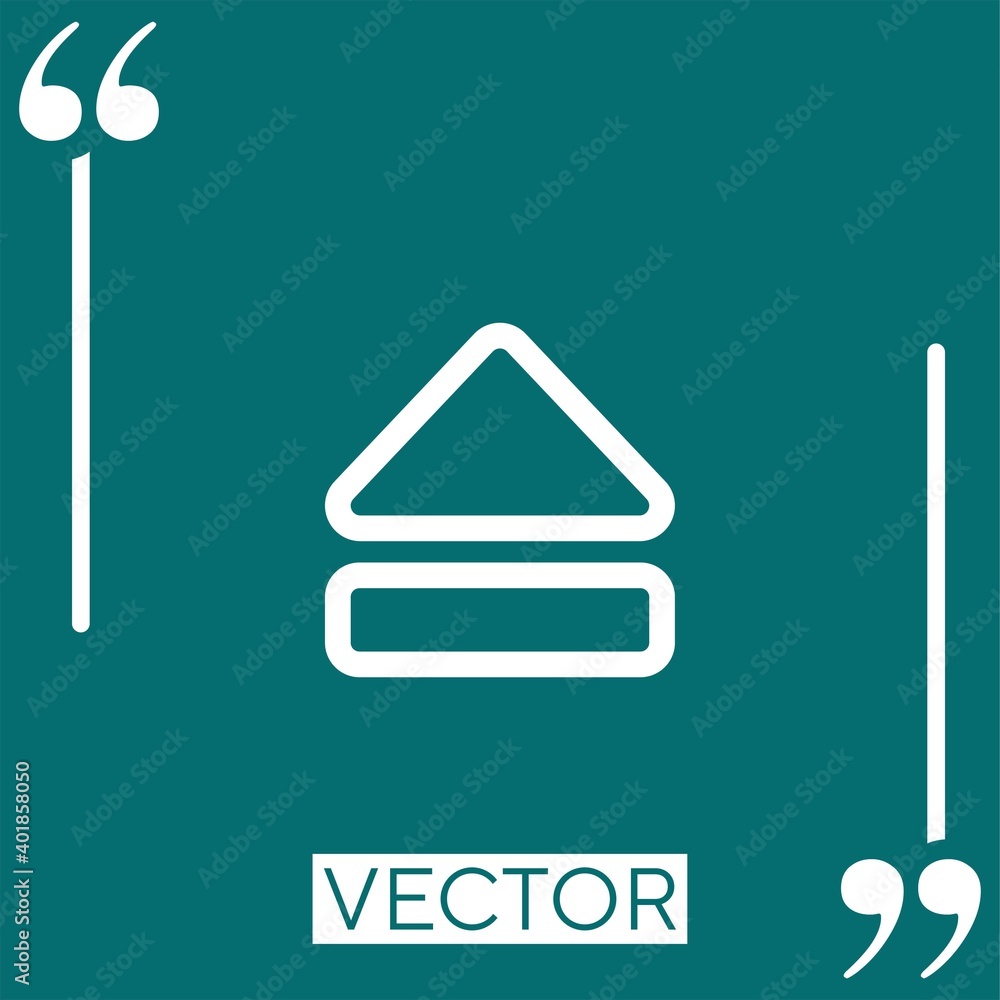 Aufkleber eject button outline linear icon. editable stroke line