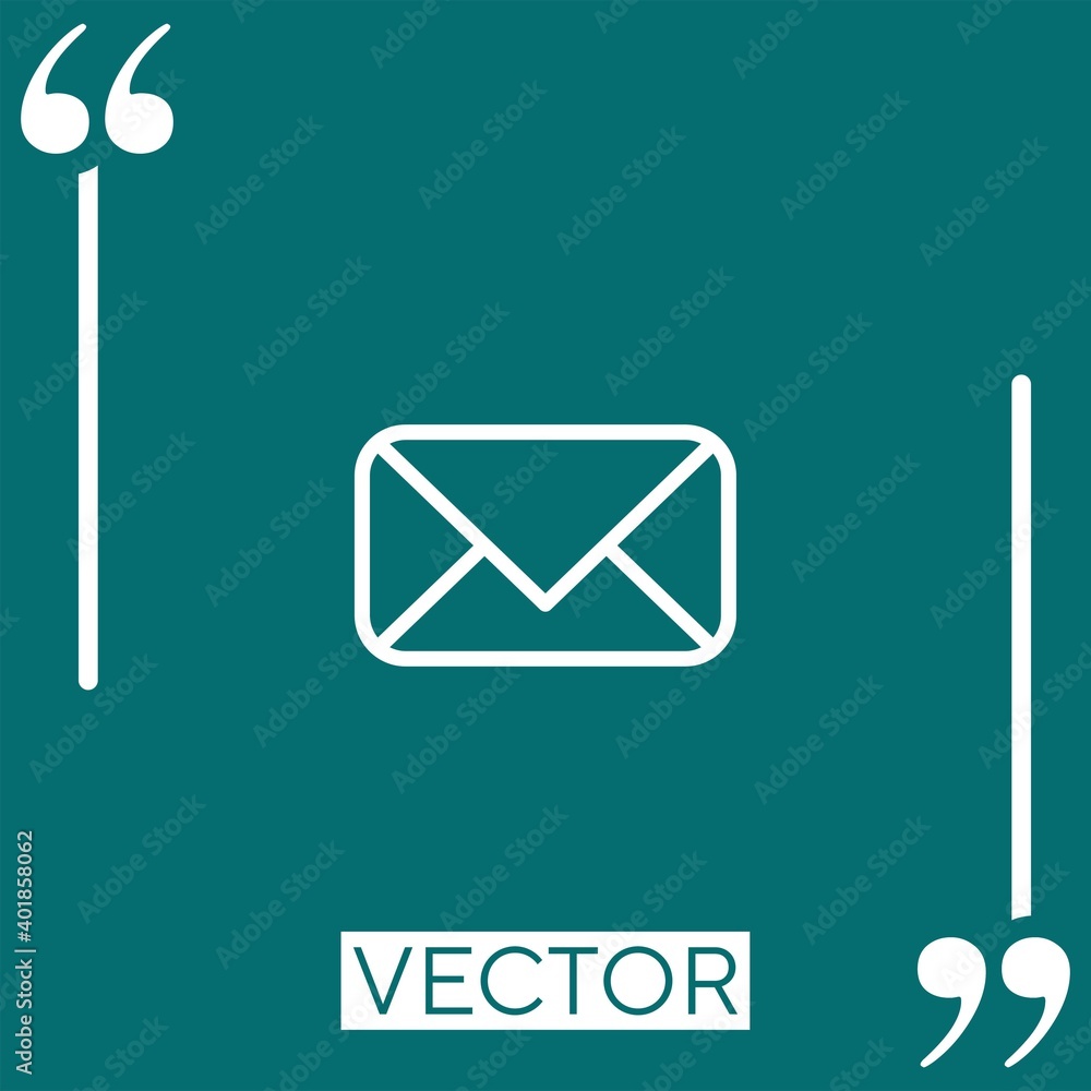 Poster email envelope linear icon. editable stroke line