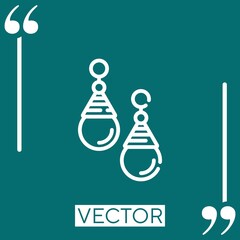 earrings   vector icon Linear icon. Editable stroked line