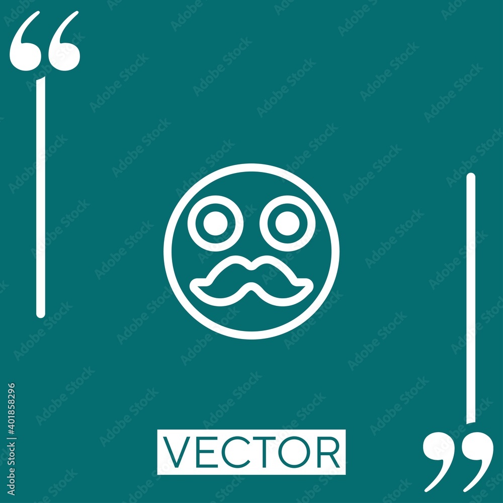 Poster hipster vector icon linear icon. editable stroke line